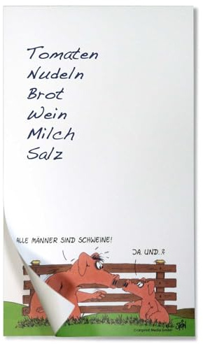 Next Ferry Uli Stein Magnetblock Alle Männer sind Schweine - Küchenblock - Kühlschrankblock mit 40 Seiten und einem Magnet -Notizblock-Schreibblock
