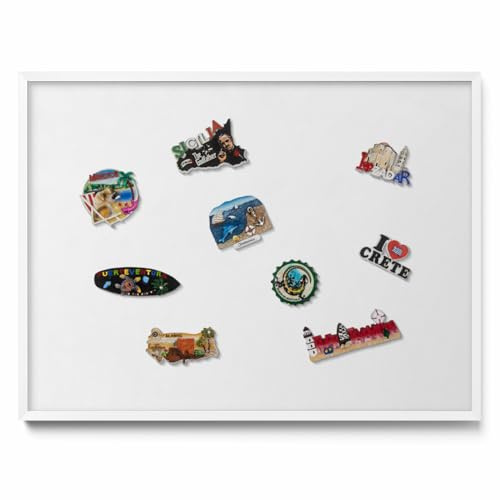 Tulup Magnettafel Pinnwand 80x60 cm Kunststoffrahmen Weiß Farbe Magnetisch Minimalistisch Wandtafel Memoboard Organisation Notiztafel für Zuhause Schule Küche Büro Konferenzraum