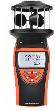 Anemometer, Handheld Cup Anemometer, 360° Omni-Directional Measurement, Wind Speed Tester Tools, For Windsurfing, Sailing & Fishing,for Measuring Wind Speed