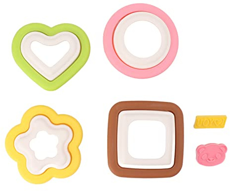 10 pezzi set di stampi per taglierini per sandwich, staccabile, a forma di cuore, a forma rotonda, per biscotti da forno, per
