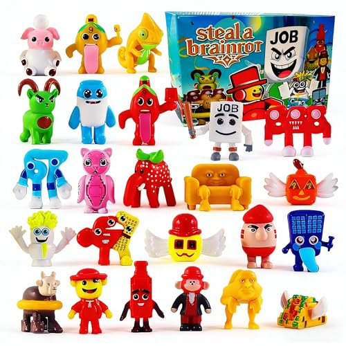 MXZWOC 24 st Steal A Brainrot-actionfigurer (låda med 24 delar)