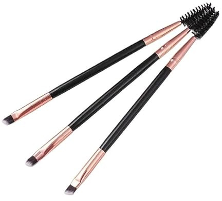 Juego de 3 brochas for cejas Premium Duo, carrete suave moldeador en ángulo for impecables, incluye peine for pestañas
