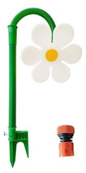 Crazy Daisy Sprinkler,360° Rotating Dancing Flower Water Sprinkler,Upgrade Dancing Daisy Garden Sprinkler,Outdoor Water Activity for Backyard, Garden & Pool, Summer Fun for Children (White)