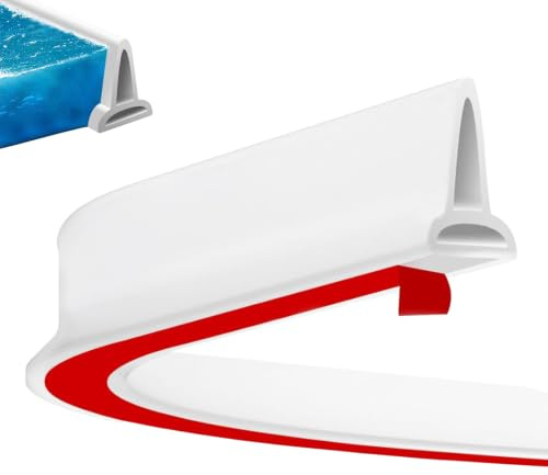 Cutefat Joint de Porte de Douche, Bande de Rétention d'eau 2m Adhésive | Barrière d'eau Flexible 360° Coupeable, Joint de Douche Pratique pour Baignoire Cabine Douche éviter Accumulation d'eau