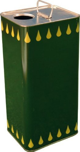 Lattina Olio Rettangolare in banda stagnata 3 Litri VERDE con tappo ermetico 8pz
