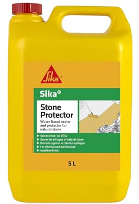 Sika Stone Protector, Clear Coat, 5 Litre | Water-Based Protector For Natural Stone – Internal And External Use – Ready To Use