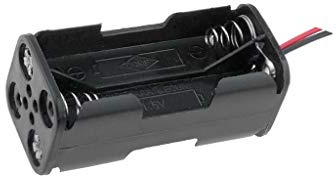 2X BH-443A Boîtier Prises: fils Taille: AAA,R3 Nb.de piles: 4 Couleur: noir COMF