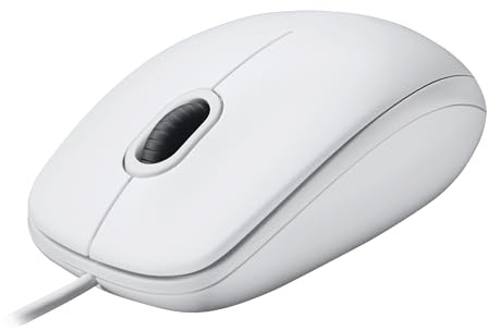 Logitech M100 Kabelgebundene USB-Maus, 3 Tasten, 1000 DPI Optical Tracking, Für Links- und Rechtshänder, Kompatibel mit PC, Mac, Laptop - Weiß, 910-001605