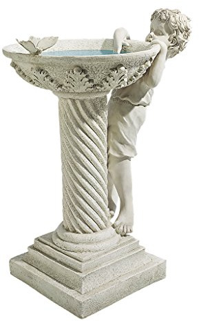 Design Toscano Summer's Splash Sculptural Birdbath