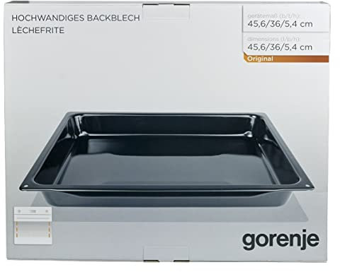 Gorenje 242135 - Teglia per grasso, in lamiera combinata, per barbecue, per grasso, per forno, universale, 456 x 360 x 54 mm, AC016 XXL