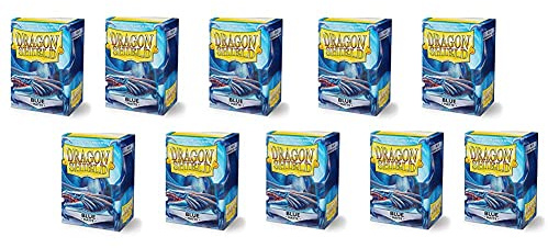 Dragon Shield Matte Blue Standard Size Card Sleeves Display Box [10 packs]