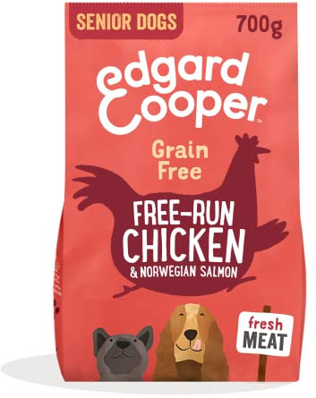 Edgard & Cooper Freilauf Huhn und Norwegischer Lachs mit Brokkoli und Heidelbeere für Senioren