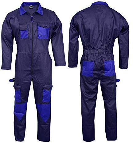 NORMAN Navy Blue Men's Coveralls Boiler Suit Overalls For Warehouse Mechanics Work wears (3XL)