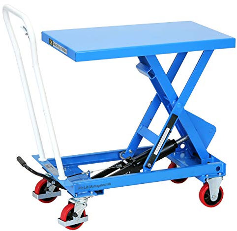 Pro-Lift-Werkzeuge Hubtisch-Wagen 500 kg Hebebühne 865 mm Hubhöhe fahrbarer Scherenwagenheber mobiler Plattformwagen