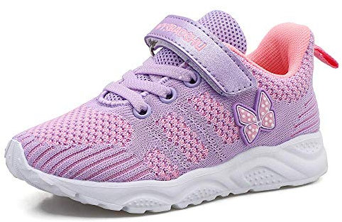 Scarpe Ginnastica Bambina Scarpe Sportive Bambina Tennis Traspirante Leggero Ragazze Sneaker Casual Ragazze 27 EU,Viola