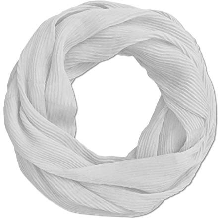 SoulCats® Lätt halsduk med ögla i många färger, Vitt, en storlek