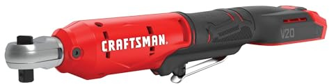 CRAFTSMAN V20 Cordless Ratchet Wrench Kit, 3/8 inch Drive, 300 RPM, up to 35 ft-lbs of Torque, Battery and Charger Included (CMCF930D1)