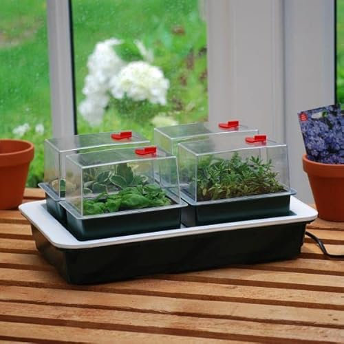 Garland New Fab 4 Electric Propagator Heated Ventilated Seed Tray 38x24x17.5cm