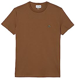 Lacoste - Maglietta da uomo a maniche corte, girocollo, in jersey di cotone Pima, 4XL