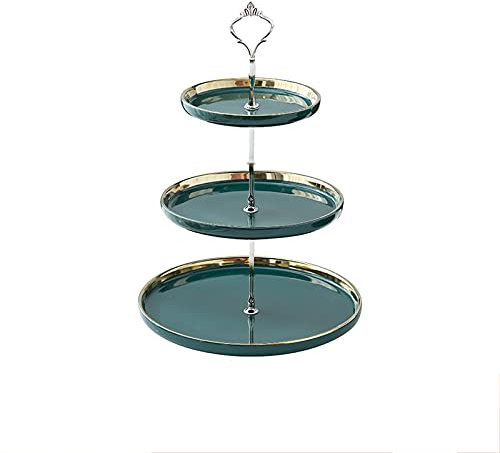 OQHAIR Fruteros Soporte para Tartas de Postre Blanco de 3 Niveles, Soporte de repostería de plástico Soporte para Magdalenas pequeñas Bandeja para Galletas Plato y Bandejas de Frutas y Du