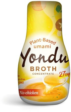 Concentré de Bouillon Yondu (Sans Poulet, 275ml) - Sauce Coréenne Originale pour Tous les Plats. Végétalien, Biologique. Assaisonnements à Base de Plantes au Goût de Poulet Adaptés aux Soupes, Sautés