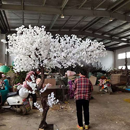 McOsu Künstliche Kirschblüten, 1,8 x 1 m, handgefertigt, für drinnen und draußen, Party, Restaurant, Einkaufszentrum, 1,8 x 1 m, Weiß