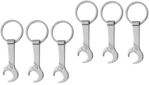 OUNONA 6pcs Keyrings for Men Metal Keyring Wine Opener Keychain Decor for Mobile Phone Car Keys