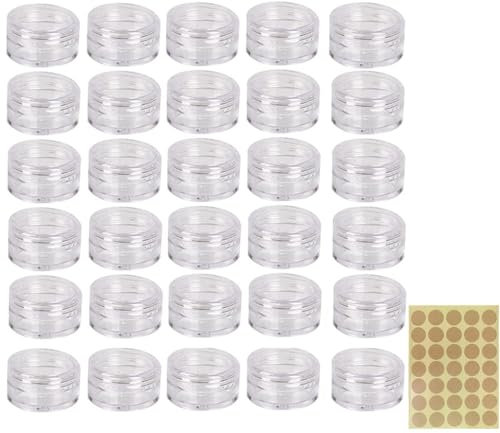 Lxtness 30 Stück Döschen,Döschen 5ml,Döschen mit Deckel,Dosen für Lippenbalsam Döschen,Kleine Tiegel für Lippenbalsam,Mini Cremedose Leer，Cremedosen Salbendöschen Kosmetikdosen Kosmetikdosen