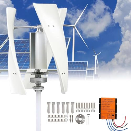 48v,8000W Wind Turbine Generator Kit Ertical Helix Wind Power Turbine Generator Kit 3 Blade Wind Generator Kit with Charge Controller