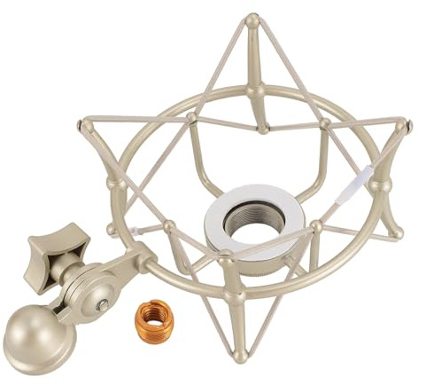 Supporto Antiurto per Microfono, Supporto per Microfono in Lega di Zinco, Supporto Antiurto per Microfono in Metallo, per Neumann TLM103 TLM193 TLM127 TLM170 MK4 (BLACK)