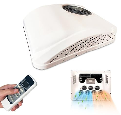 Climatiseur Électrique De Toit pour Camping-Car, Climatiseur Portable 12 V, 24 V CC, Unité AC De Voiture, Climatiseur pour Camping-Car pour Le Chauffage Et Le Refroidissement sur Le Toit