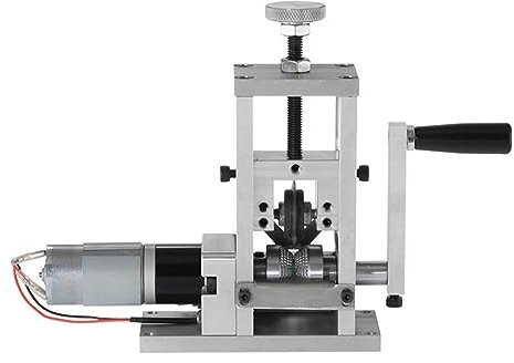 Manual Wire Stripper Machine, Wire Stripper Machine Automatic Wire Stripping Machine Electric Copper Peeling Dualuse Hand Crank Wire Stripper Manual Cable Peeler Scrap(Color:Electric 2 Blade