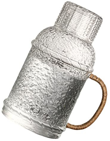 Cabilock Brocca per Acqua Fredda Contenitore per Bevand Capacità per Uso Domestico e Feste Realizzato in Vetro Resistente