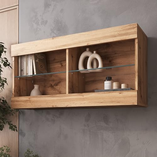 Komodee Vitrine Hängend Tivoli Horizontal Wotan/Wotan 100x50x29 cm