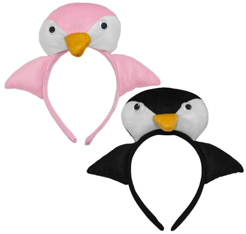 2 Piezas De Diadema De Pingüino, Lindos Animales De Dibujos Animados, Personalidad Creativa Para La Cabeza Diadema Infantil, Accesorios Para El Cabello De Disfraces Divertidos.