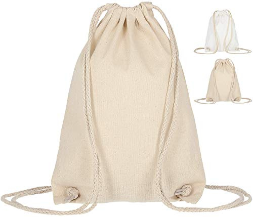 ELES VIDA Baumwoll Turnbeutel 21 x 29 cm Sportbeutel - Rucksack Stofftasche