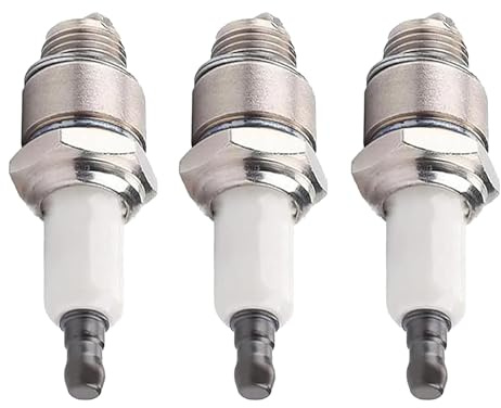 3 Stück RJ19LM Zündkerze 4-Takt Rasenmäher Spark Plug for Briggs & Stratton 796112 796112S 796112 3121-C5-0041 Champio