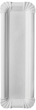 PAPSTAR 250 Teller, Pappe 'Pure' eckig 6,5 cm x 22 cm Weiss