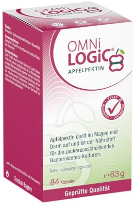 OMNi LOGiC Apfelpektin | Hochdosierter Balaststoff aus Apfel | 84 Kapseln
