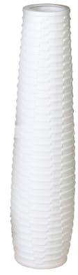 Casablanca Vase Catania Ker.weiß,H.59/D.16cm