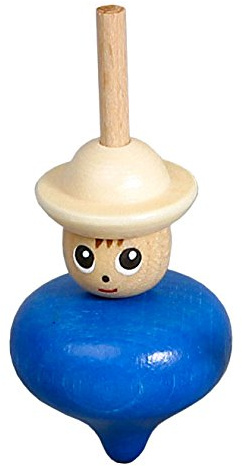 Rudolphs Schatzkiste Holzspielzeug Tischkreisel mit Zylinder blau Höhe=6cm NEU Holzspiel Geduldsspiel Geschicklichkeitsspiel Holzkreisel Spielsortiment Spiele Holz Seiffen Erzgebirge Spielzeug