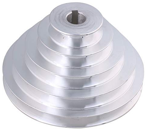 CNBTR 19mm Bore 54mm-150mm Outter Dia Aluminum 5 Slot A Type V-Shaped Pagoda Pulley 5 Step Pulley Belt 12.7mm Belt Width