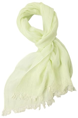 Prettystern Unisex melierter einfarbig lange leicht Sommer Leinen-schal