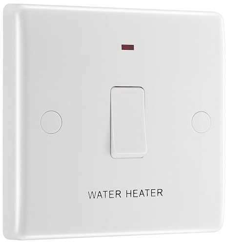 Chauffe-eau avec interrupteur DP 20 A avec sortie néon et flexible – Nexus – Blanc