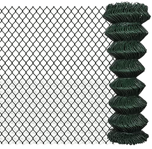 vidaXL Chain Link Fence Steel Wire Mesh Outdoor Border Multi Sizes/Colors