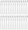 DBAILY Fourchette à Fruits, 30pcs Argent Fourchette à Dessert INOX Mini Réutilisables Petite Fourchettes à Gateaux pour Salade Apéritif Cocktail Sandwich Fromage(13cm)