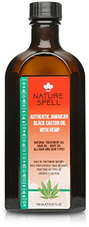 Nature Spell Jamaican Black Castor and Hemp Oil Blend for Hair & Scalp, Pre-Diluted Oil to Promote Growth and Strengthen Roots, For All Hair Types, Vegan, 150ml