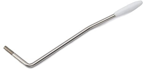 Musiclily Ultra 5mm Edelstahl Gewinde Tremolo Arm Tremolohebel Whammy Bar für USA/Mexico Fender Strat Style E-Gitarre, Originalfarbe mit Weißer Kappe