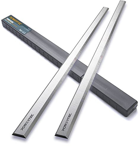POWERTEC 12818 12-1/2 HSS Planer Blades Replacement for Craftsman 23378 233780 23315, Jet 708522 708813 JWP-12-4P JWP-12DX, Rockwell RK9018, Wilton 34463 99178 - Set of 2