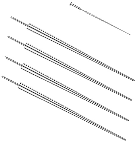 ZS 18/16/14G G23 Titane Insertion Pin Cône pour Nez Oreille Nombril Labret Threadless Piercings Bijoux Kit, 4Pcs Push in Bijoux de Corps Stretching Kit Assistant Tool (14G)